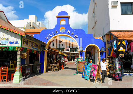 Shopping Bereich Cozumel Mexiko Kreuzfahrt Schiff Hafen Stockfoto