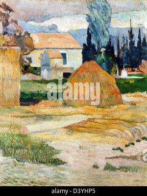 Paul Gauguin, Landschaft in der Nähe von Arles 1888 Öl auf Leinwand. Indianapolis Museum of Art, Indiana Stockfoto