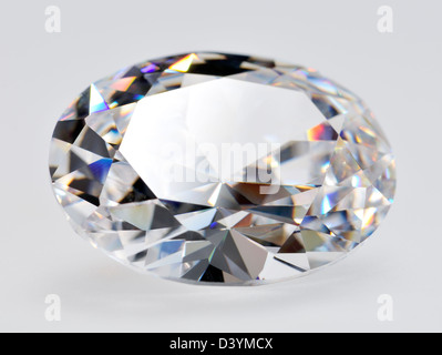 Oval-Schliff-Diamanten (synthetisch - Cubic Zirkonia) Stockfoto