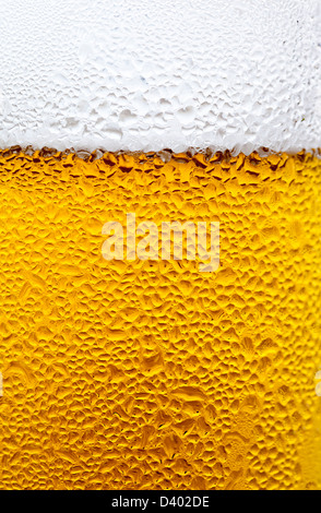 Nahaufnahme der Kondensation Tropfen auf ein Glas kaltes lager Stockfoto
