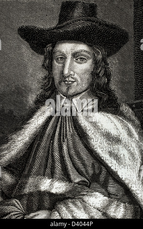 John Bradshaw (1602-1659). Englischer Richter. Kopie einer Gravur von S. Freeman, nach Originalzeichnung. Stockfoto