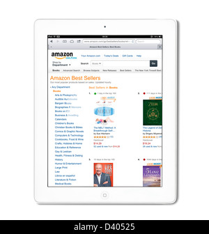 Shopping für Bücher auf amazon.com USA Webseite auf eine 4. Generation Apple iPad Tablet-computer Stockfoto