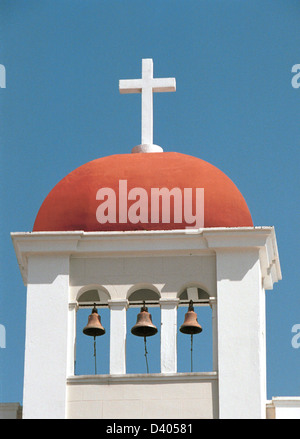 Ponce Plaza Kirche Glocken, Coamo und Ponce Kirchen Puerto Rico, katholische Kirche, Mission, Kreuz, Kirche, Bögen, Glocken, Stockfoto