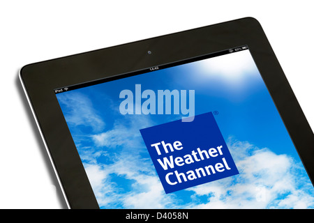 Titelseite der Weather Channel app (Weather.com) eingesehen am 4. Generation Apple iPad Tablet-computer Stockfoto