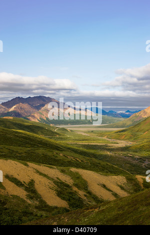 Südlich vom Highway Pass in der Nähe von Stony Hill Overlook, Denali National Park, Alaska, USA anzeigen Stockfoto