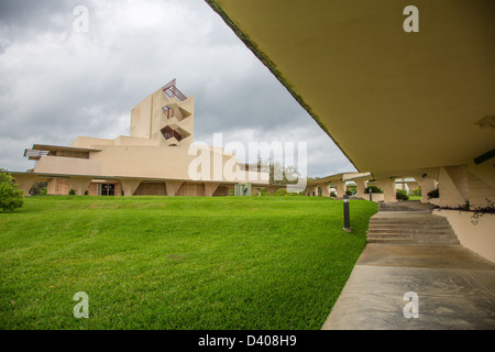 Annie Pfeiffer Chapel auf der Frank Lloyd Wright entworfen Kind der Sonne Florida Southern College-Campus in Lakeland FL Stockfoto