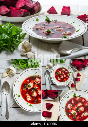 Borschtsch-Suppe Stockfoto