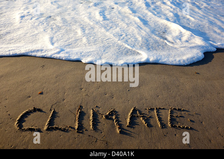 KLIMAWANDEL, STEIGENDE OZEANE Stockfoto