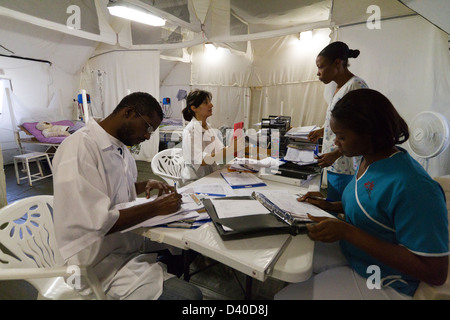 Einheit in Drouillard Krankenhaus MSF Port-au-Prince Haiti zu verbrennen Stockfoto