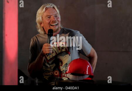 Jophannesburg, Südafrika. 27. Februar 2013. Richard Branson im Virgin Active in Sandton am 27. Februar 2013, in Johannesburg, Südafrika. (Foto von Gallo Images / Foto24 / Christiaan Kotze/Alamy Live News) Stockfoto