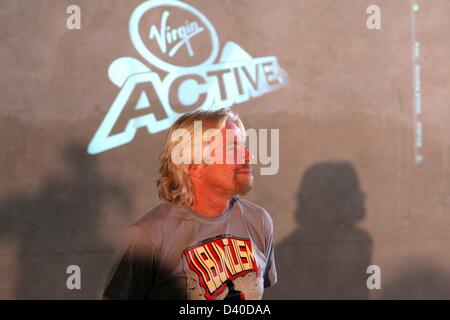 Jophannesburg, Südafrika. 27. Februar 2013. Richard Branson im Virgin Active in Sandton am 27. Februar 2013, in Johannesburg, Südafrika. (Foto von Gallo Images / Sowetan / Vathiswa Ruselo/Alamy Live News) Stockfoto