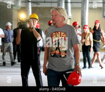 Jophannesburg, Südafrika. 27. Februar 2013. Richard Branson im Virgin Active in Sandton am 27. Februar 2013, in Johannesburg, Südafrika. (Foto von Gallo Images / Sowetan / Vathiswa Ruselo/Alamy Live News) Stockfoto