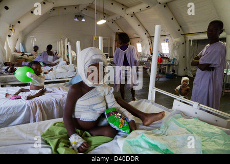 Einheit in Drouillard Krankenhaus MSF Port-au-Prince Haiti zu verbrennen Stockfoto