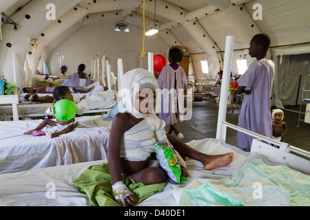 Einheit in Drouillard Krankenhaus MSF Port-au-Prince Haiti zu verbrennen Stockfoto