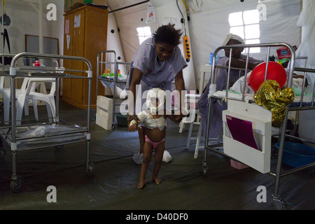 Einheit in Drouillard Krankenhaus MSF Port-au-Prince Haiti zu verbrennen Stockfoto