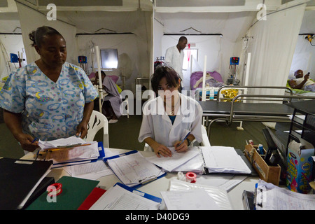 Einheit in Drouillard Krankenhaus MSF Port-au-Prince Haiti zu verbrennen Stockfoto