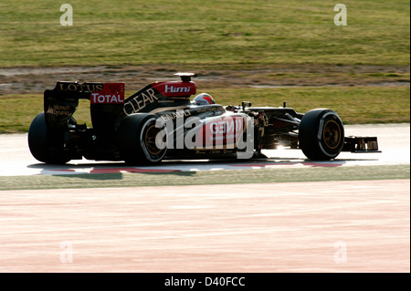 Romain Grosjean (FRA), Lotus F1 Team Renault E21, Formel 1 Test-Sessions, Circuit de Catalunya, Barcelona, Spanien, Februar 2013 Stockfoto