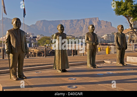 Denkmal für die südafrikanische edlen Frieden Preisträger in Kapstadt Stockfoto