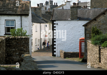 Dent Dorf ist bekannt für es Handel, Cumbria, Yorkshire historisch stricken. Stockfoto