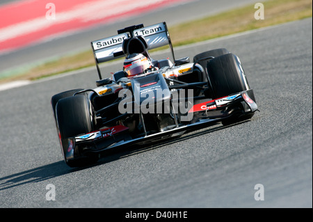 Nico Hülkenberg, Hülkenberg (GER), Sauber F1 Team C32, Formel-1-Test-Sitzungen, Barcelona, Spanien, Februar 2013 Stockfoto