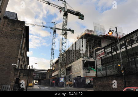Das neue Glasgow Kunst Schulgebäude im Bau. Stockfoto