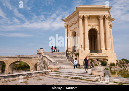 Chateau d ' Eau in Place Royale du Peyrou, Montpellier, Hérault, Languedoc-Roussillon, Frankreich Stockfoto