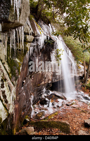 Slick-Steinschlag - Pisgah National Forest - nahe Brevard, North Carolina USA Stockfoto