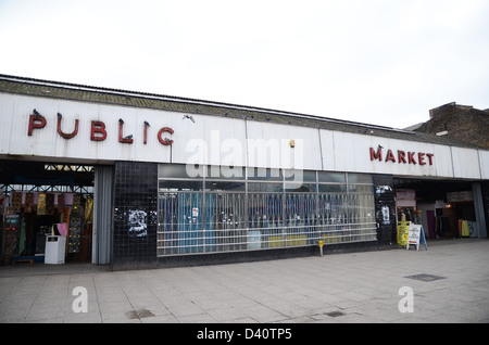 Die Markthalle in Woolwich in Südlondon. Stockfoto