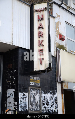 Die Markthalle in Woolwich in Südlondon. Stockfoto