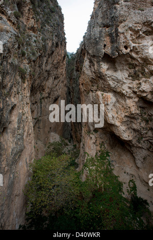 Kaputas Strand und Schlucht in der Nähe von Kalkan auf das türkisfarbene Küste ich n Südtürkei oft als Drehort verwendet. Stockfoto