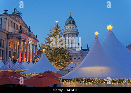 Weihnachtsmarkt Gendarmenmarkt, Gendarmenmarkt, Berlin, Deutschland Stockfoto