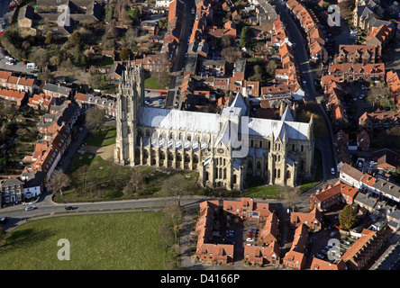 Luftaufnahme von Beverley MInster in East Yorkshire Stockfoto