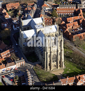 Luftaufnahme von Beverley Minster, East Yorkshire Stockfoto