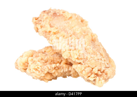 Fried Chicken wings isolierten weißen Hintergrund Stockfoto