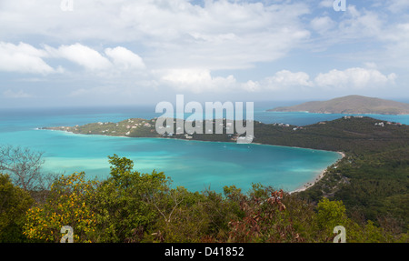 Breites Panorama von Magen oder Magens Bay auf St. Thomas uns Virgin Islands USVI Stockfoto