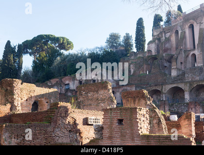 Details der bleibt und Ruinen im antiken Rom Italien Stockfoto