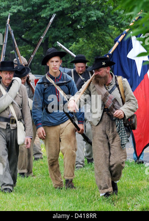 Texas konföderierten Truppen Schlacht von Gettysburg Gettysburg in Pennsylvania Bürgerkrieg, Juli 1-3 1863 Gettysburg, Stockfoto