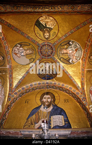 Beeindruckende Mosaiken aus der byzantinischen Kloster Hosios Loukas, Weltkulturerbe der UNESCO. Stockfoto