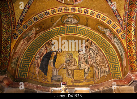 Beeindruckende Mosaiken aus der byzantinischen Kloster Hosios Loukas, Weltkulturerbe der UNESCO. Stockfoto