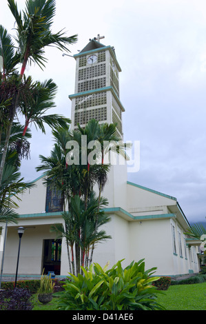 Katholische Kirche außen in La Fortuna-Costa Rica Stockfoto