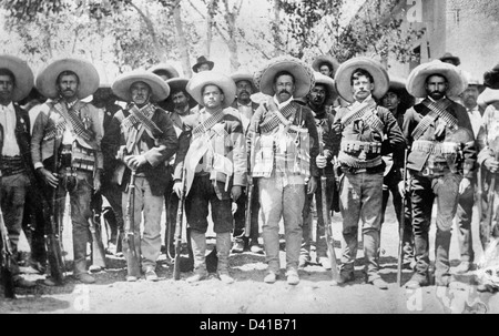 Pancho Villa & Personal, um 1915 Stockfoto