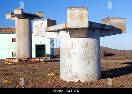 Radar-Plattformen, die Teil des integrierten Fire Control für Nike Rakete Installation SF88L an Marin Headlands aufgegeben Stockfoto