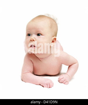 helles Bild der kriechenden neugeborenes baby Stockfoto