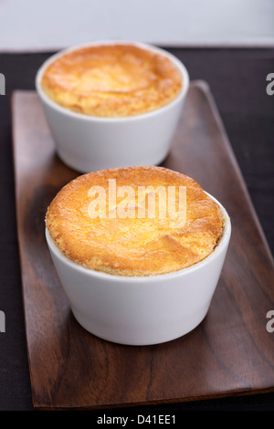 Quark-Vanille-souffle Stockfoto