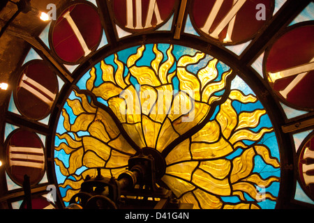 Detail der Tiffany Uhr Einrichtung in Grand Central Station Stockfoto