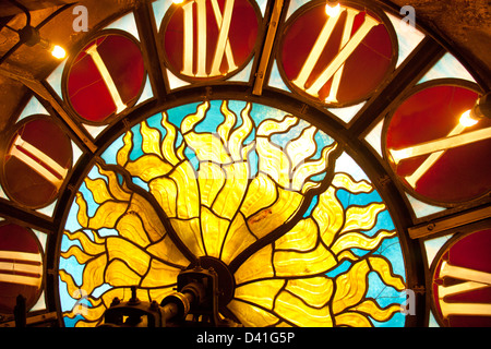 Detail der Tiffany Uhr Einrichtung in Grand Central Station Stockfoto