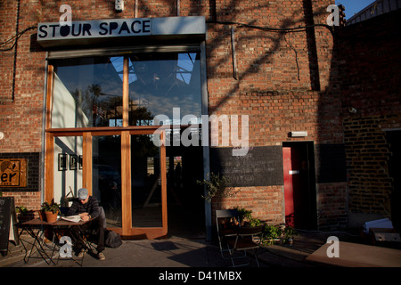 Stour Raum Café in Hackney Wick, East London, UK. Stockfoto