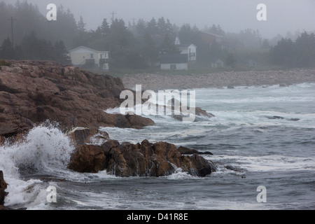 Raue See im Hafen von Neils, Cape Breton, Nova Scotia Stockfoto