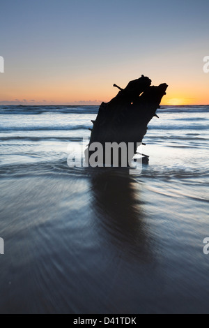 Schiffbruch erleiden Sie, Rhossilli Bay, Gower, Soth Wales, Stockfoto