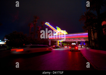 Hard Rock Hotel Las Vegas in der Nacht Stockfoto